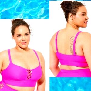Torrid Fuchsia Bikini Top Womans Sz3X